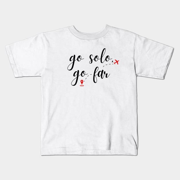 Solo Travel Kids T-Shirt by Ringing Bellz